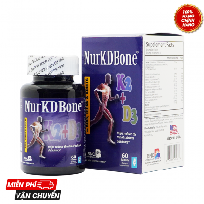 NurKDBone - Bổ sung Canxi, Vitamin D3 và Vitamin K2 cho cơ thể